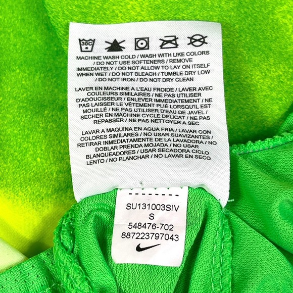 Nike Dri Fit Women's Small Volt neon Ombre Green Tempo Running Shorts mesh lined - Picture 13 of 14